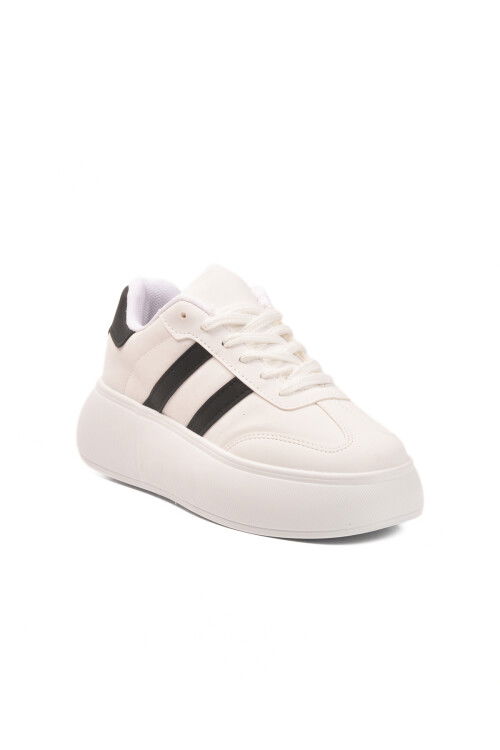 White Black High Sole Lace-Up Unisex Sneaker DVS-01 Z