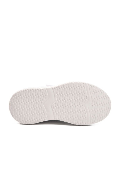 White Velcro Lightweight Flexible Boys Sports Shoes 2033 F