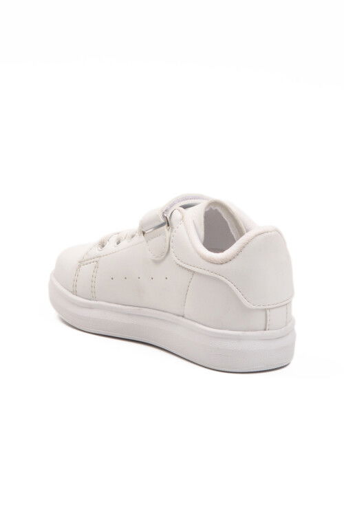 White Velcro Lightweight Flexible Unisex Kids Sports Shoes 2540-26K P