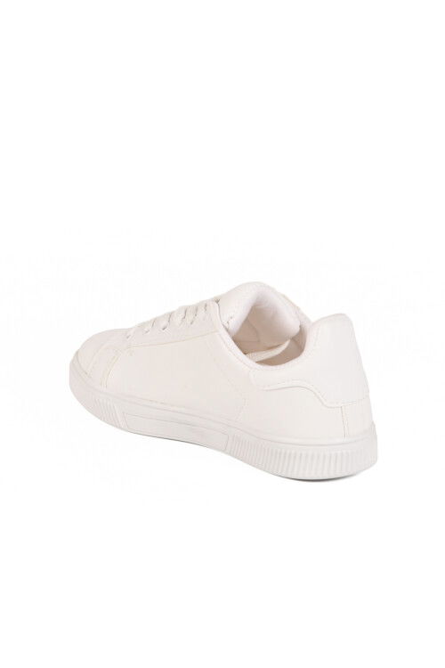 White Skin Lace-Up Lightweight Womens Sneakers Mota 600 G