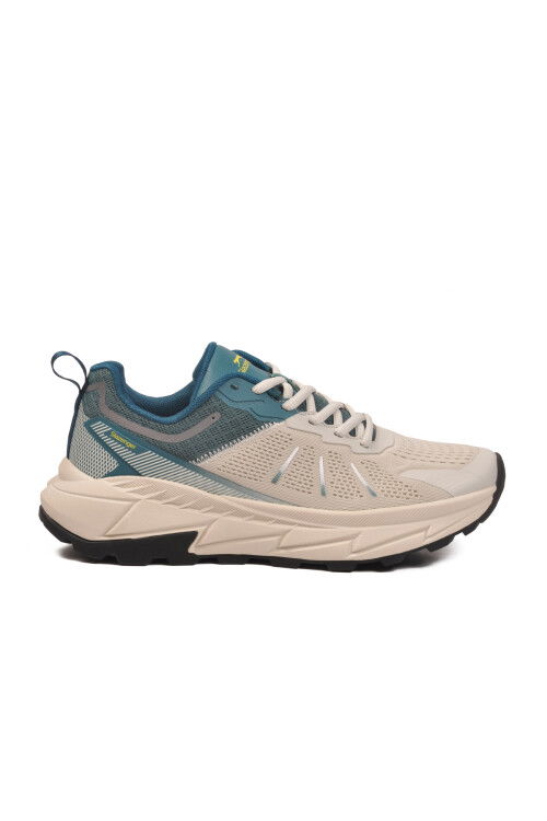 Beyaz Yeşil Fileli Hafif Esnek Erkek Spor Ayakkabı Warren M