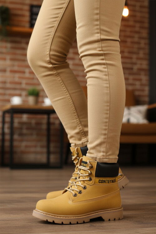 Camel Nubuk Soğuğa Dirençli Kaymaz Unisex Bot 922 G