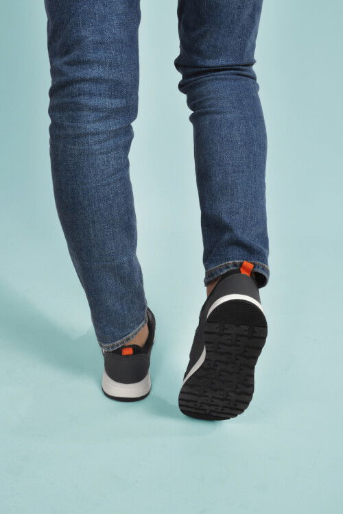 Smoked Lightweight Flexible Lock Laced Mens Sneakers Nans 6006 M