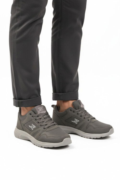 Smoked Laced Light Flexible Mens Sneakers Xstep 020-Skin M