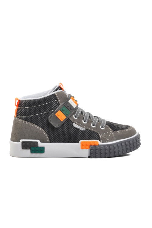 Grey Velcro Ankle Boys Sneakers North F