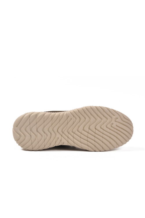 Khaki Genuine Leather Memory Foam Mens Casual Shoes 152-22487 M