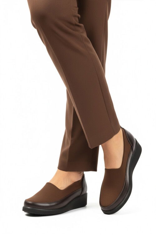 Brown Floter Textile Womens Casual Shoes 651586 Z