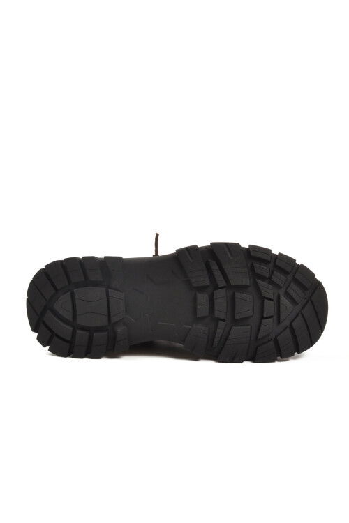 Kahve Hakiki Deri Bağcıklı Erkek Sneaker 25K570 M
