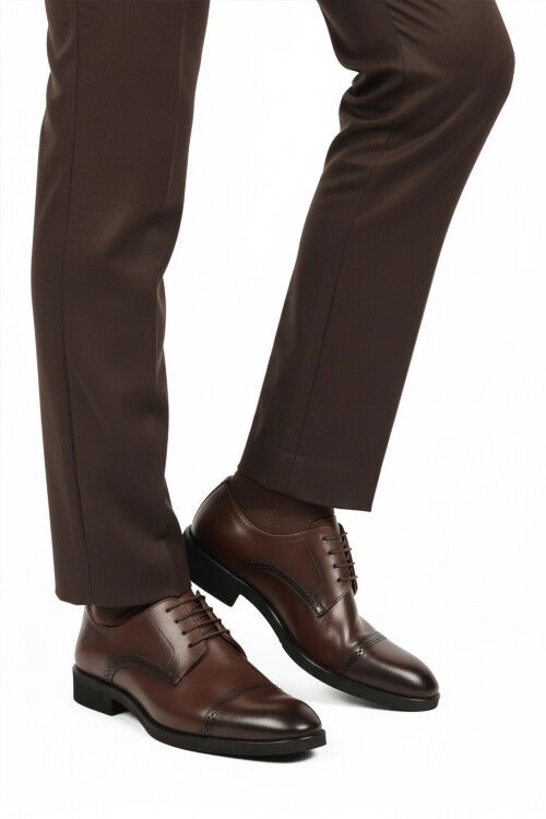 Brown Genuine Leather Non-Slip Sole Mens Classic Shoes 395 M