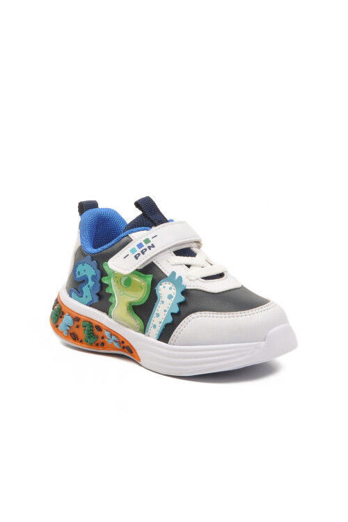 Navy Blue Velcro Light Flexible Baby Sneakers 2065 B