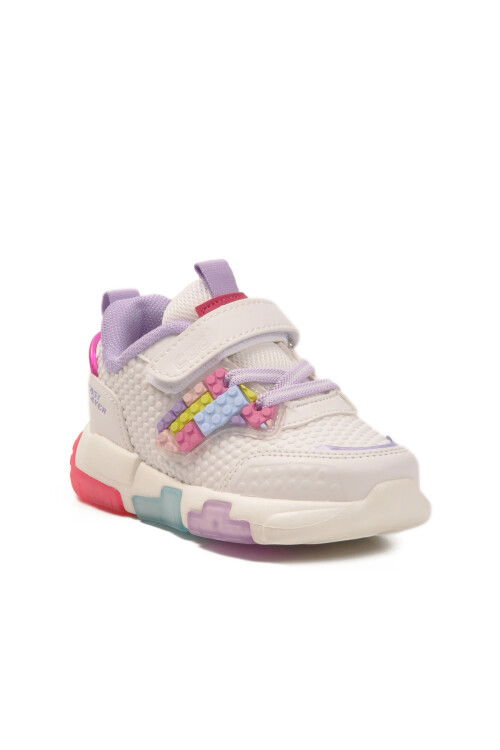 Lilac Velcro Lightweight Baby Sneakers Heros B