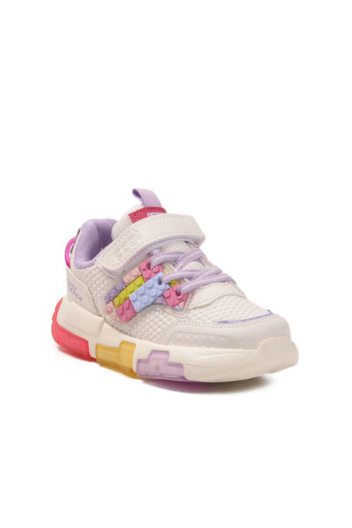 Lilac Velcro Lightweight Girls Sneakers Heros P