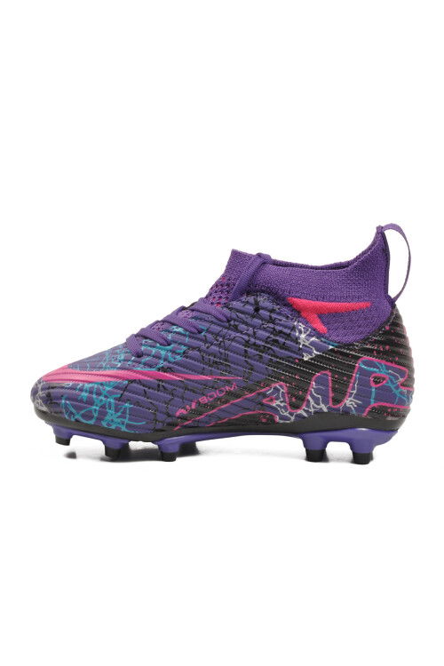 Purple Fuchsia Socked Boys Football Cleats Air 600 F