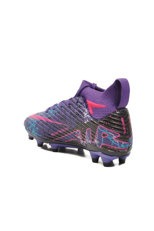 Purple Fuchsia Socked Boys Football Cleats Air 600 F