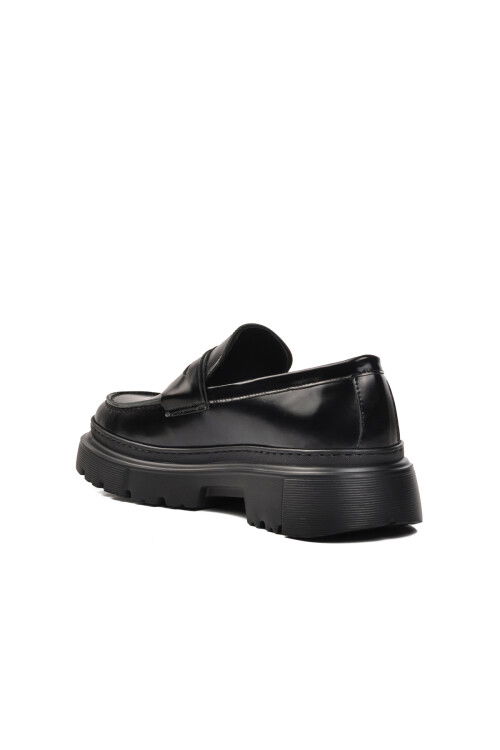 حذاء رجالي كاجوال مفتوح من الأمام باللون الأسود، بريميوم 1308-5 M