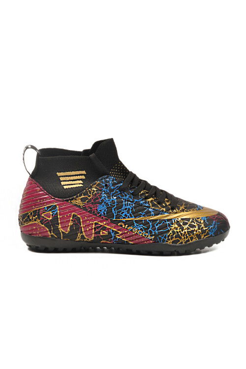 Unisex Turf Shoes Air 565 G with Black and Gold Socks