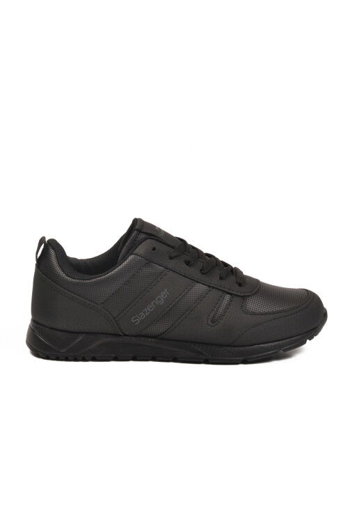 Black Lace-Up Lightweight Flexible Unisex Sneakers Elraen G