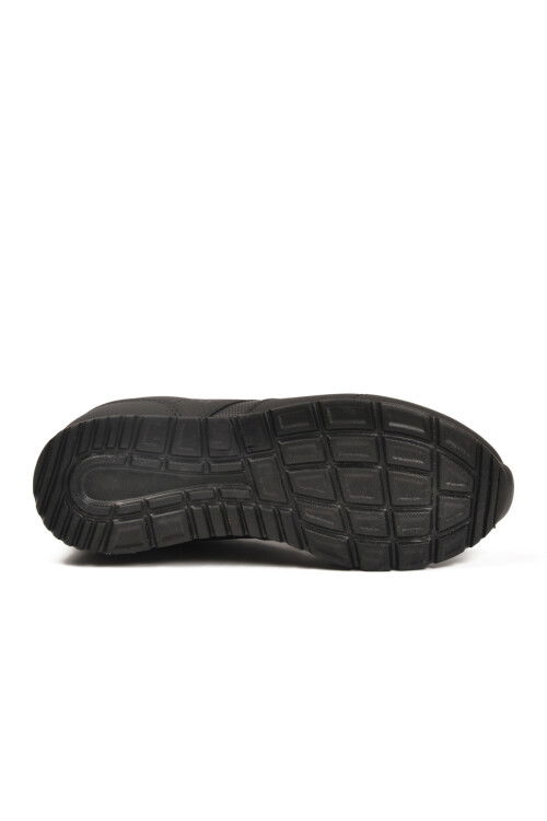 Black Lace-Up Lightweight Flexible Unisex Sneakers Elraen G