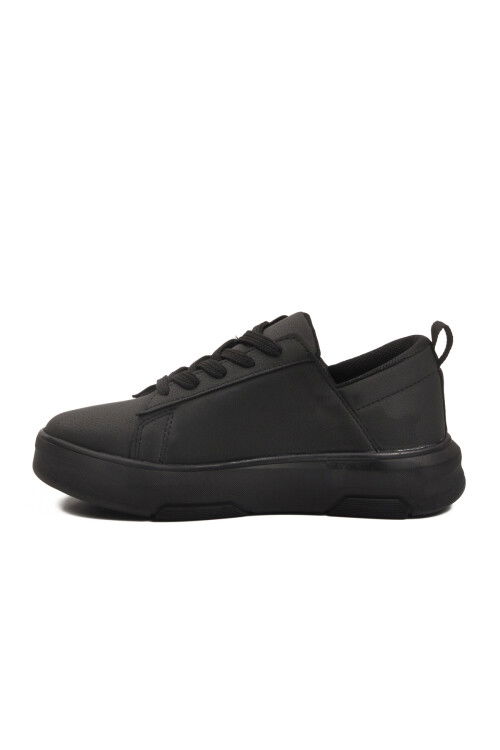 Black Thick Sole Lace-Up Unisex Sneakers OZ-03 Z