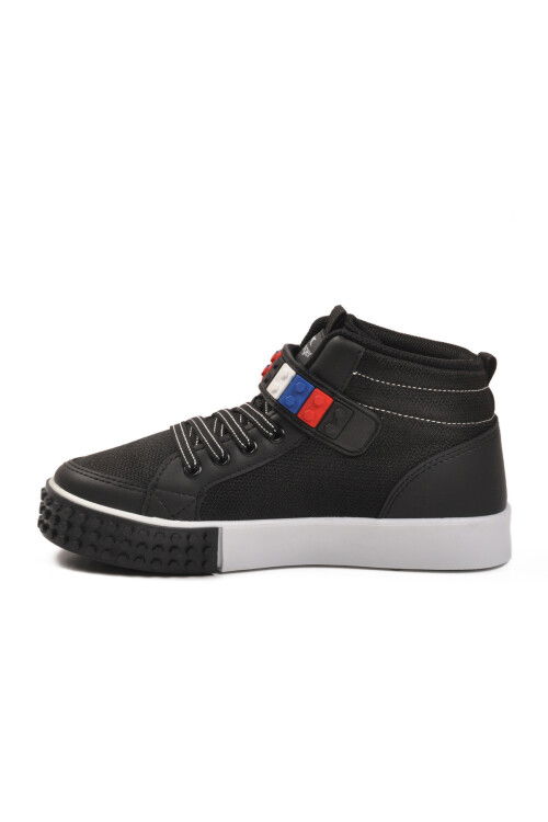 Black and White Velcro Ankle Boys Sneakers North F