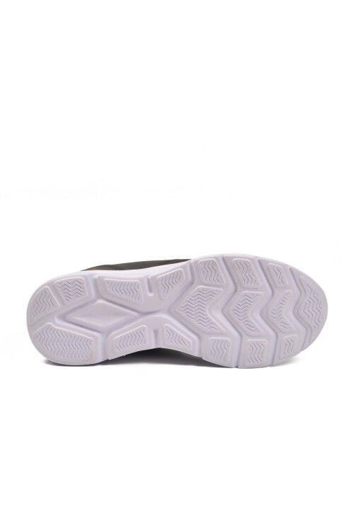 Siyah Beyaz Bağcıklı Hafif Esnek Cilt Erkek Spor Ayakkabı Epic M