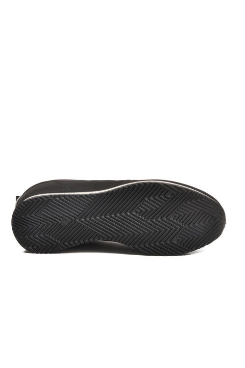 Siyah Beyaz Bağcıklı Cilt Erkek Spor Ayakkabı Offense M