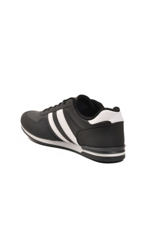 Black White Large Size Leather Mens Sneakers Omega Int M