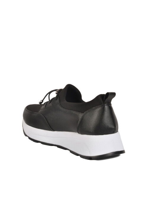 Black and White Lock Lace-Up Womens Casual Shoes 1706 Z