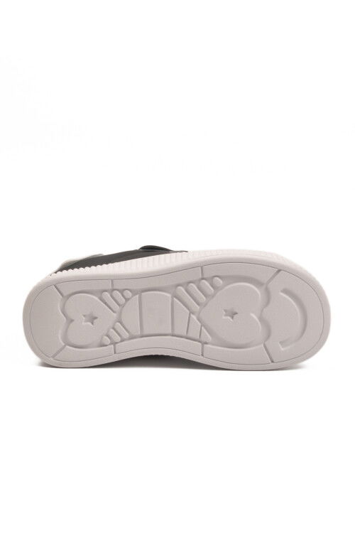 Siyah Beyaz Bağcıklı Unisex Spor Ayakkabı BNI-12152 G