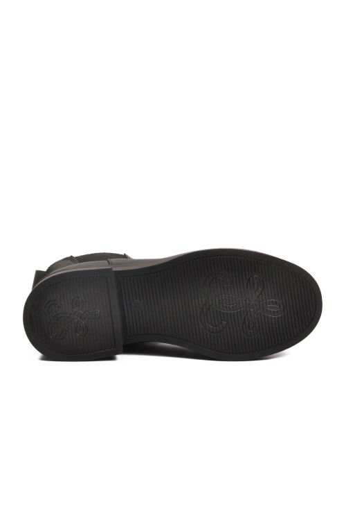 Siyah Cilt Kolay Giyilebilir Polarlı Kaymaz Kadın Chelsea Bot 209134 Z