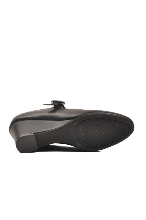 Siyah Dolgu Topuklu Bantlı Kadın Casual Ayakkabı 312478 Z