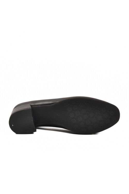 Black Skin Bow Ribbon Womens High Heel Shoes 519081 Z