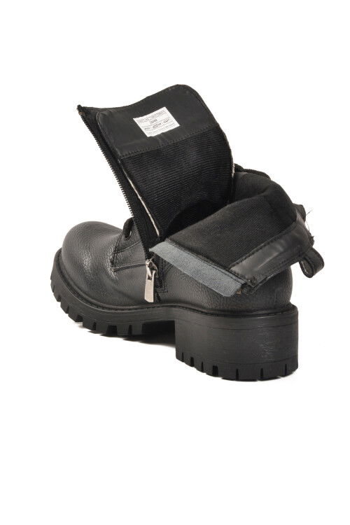 Black Floater Polar Fleece Non-Slip Sole Womens Boots 23008 Z