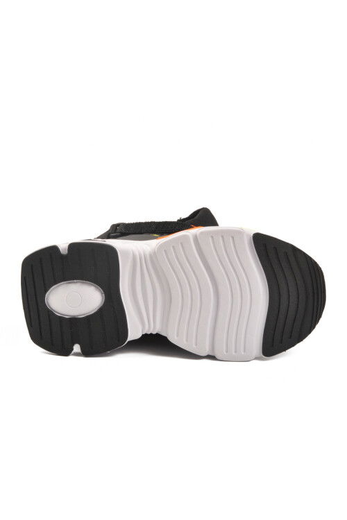 Siyah Cırtlı İçi Polarlı Soğuğa Dirençli Kaymaz Erkek Çocuk Bot 2087 F