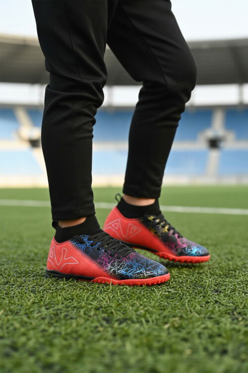 Siyah Fuşya Bilekten Lastikli Unisex Halı Saha Ayakkabısı GH-252-153 G