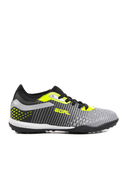 Siyah-Gri-Neon Sarı  Unisex Halı Saha Ayakkabısı 1011 Halısaha G