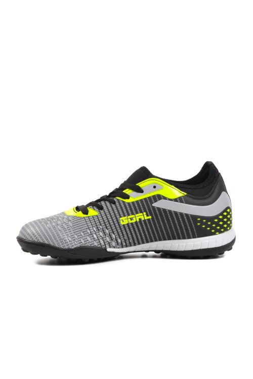 Siyah-Gri-Neon Sarı  Unisex Halı Saha Ayakkabısı 1011 Halısaha G