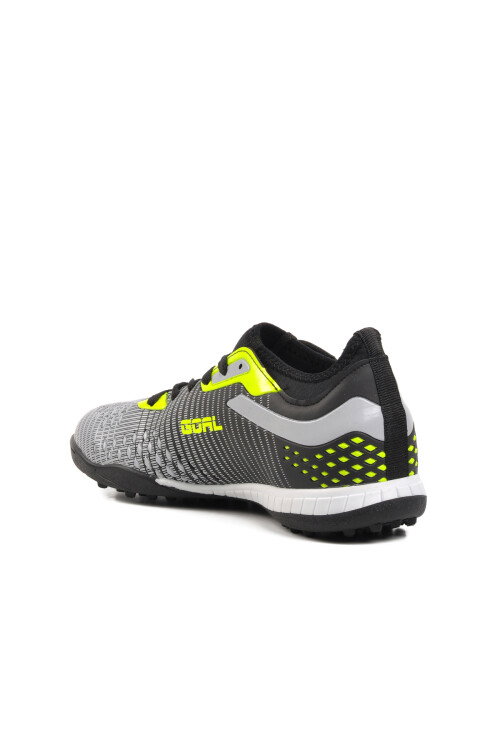 Siyah-Gri-Neon Sarı  Unisex Halı Saha Ayakkabısı 1011 Halısaha G
