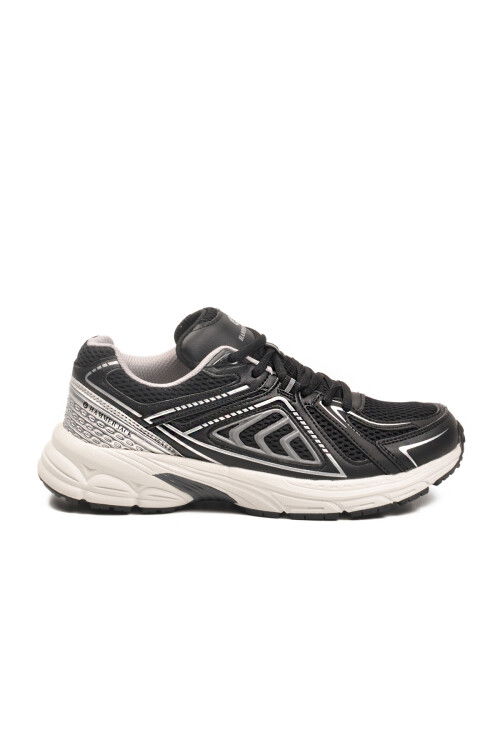 Black Silver Memory Sole Lightweight Flexible Mesh Unisex Sneakers Dipper G