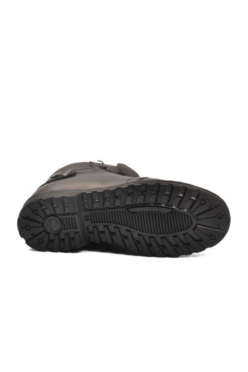 Siyah Deri Kürklü Soğuğa Dirençli Kaymaz Erkek Bot 2K1426-HK-700 M