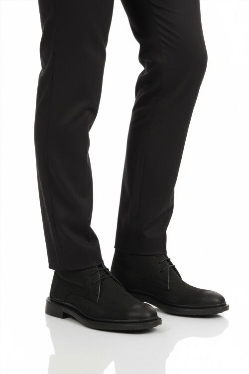 Siyah Bağcıklı Hakiki Deri Erkek Bot AG1188-1013 M