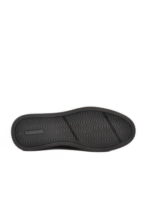 Black Genuine Leather Large Size Mens Casual Shoes 2516 M