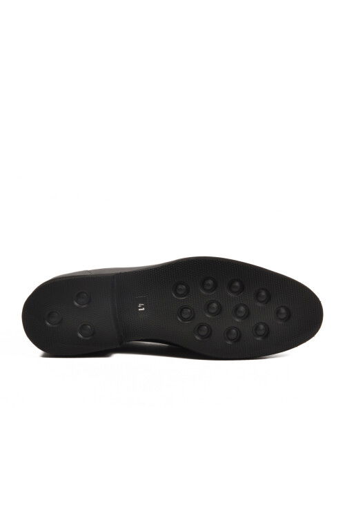 Siyah Hakiki Deri Bağcıklı Erkek Klasik Ayakkabı 3255 M