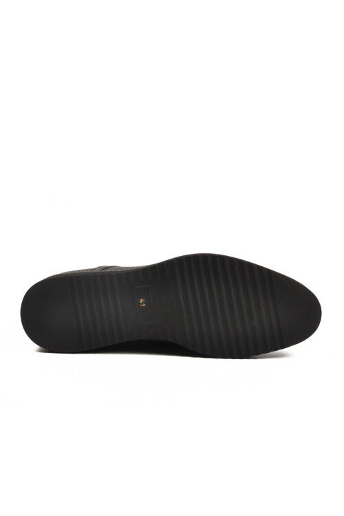 Siyah Hakiki Deri Bağcıklı Erkek Klasik Ayakkabı 3264 M