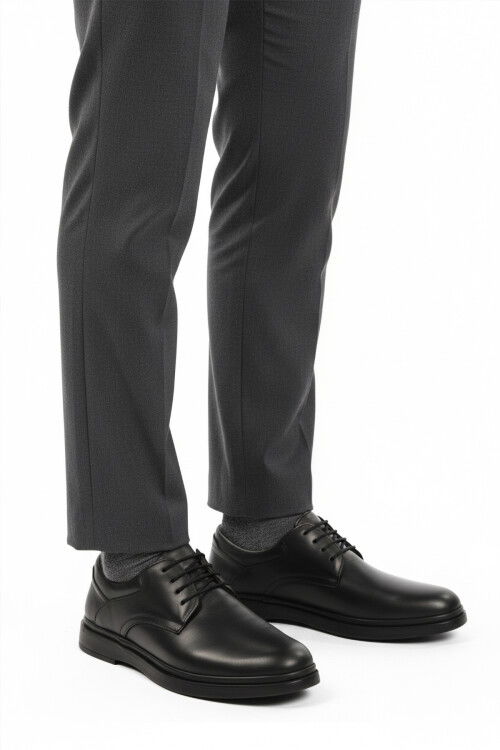 حذاء كاجوال رجالي من الجلد الطبيعي باللون الأسود DSN 2027 M