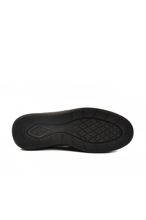 Black Genuine Leather Mens Casual Shoes DSN 2030 M