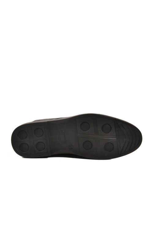 Black Genuine Leather Mens Casual Shoes DSN 2032 M