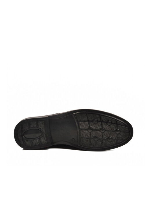 Black Genuine Leather Mens Casual Shoes DSN 2036 M