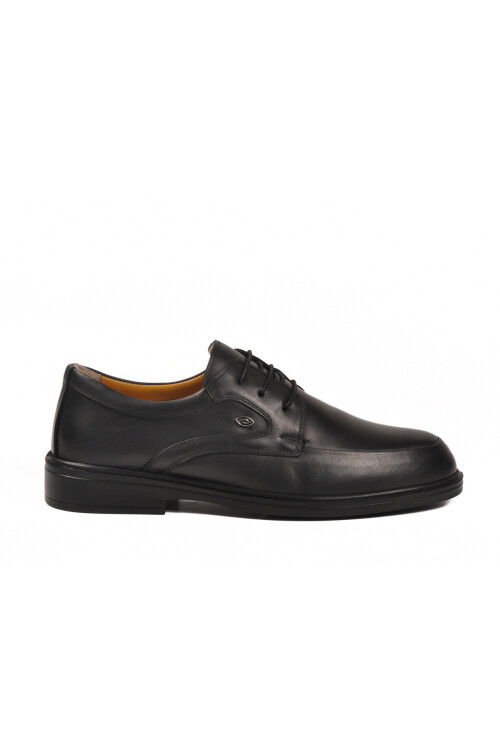 Black Genuine Leather Mens Casual Shoes DSN 2037 M