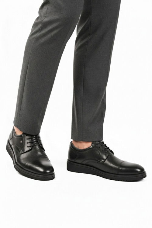 Black Genuine Leather Mens Classic Shoes 2991 M